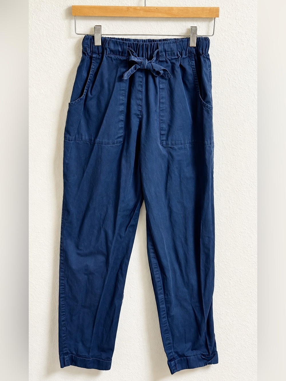 🌿 People Tree Navy Blue Pull-On Pants – Women’s US 6